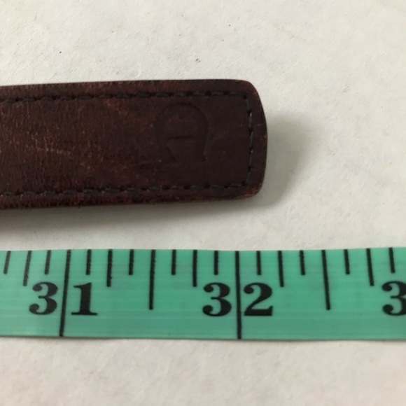 ETIENNE AIGNER Belt Logo Gold Hardware Brown Sz 28 - Picture 13 of 14